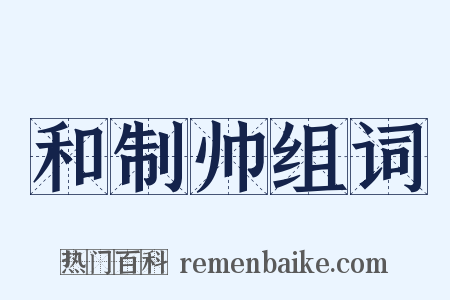 和制帅组词是什么意思的图片